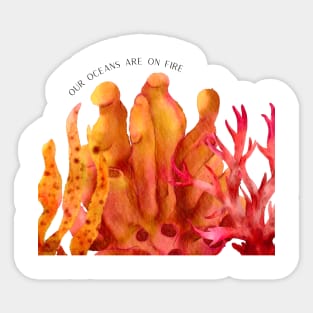 Our Oceans are on Fire Sticker